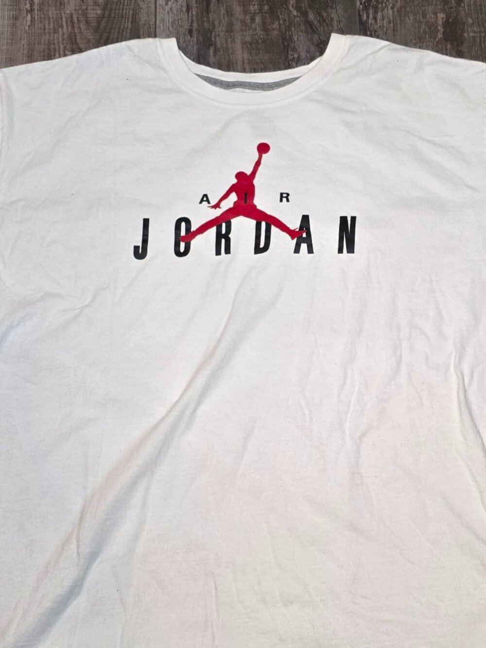 Air Jordan Mens 3XL T Shirt White Red Black Jumpman Logo Graphic Tee